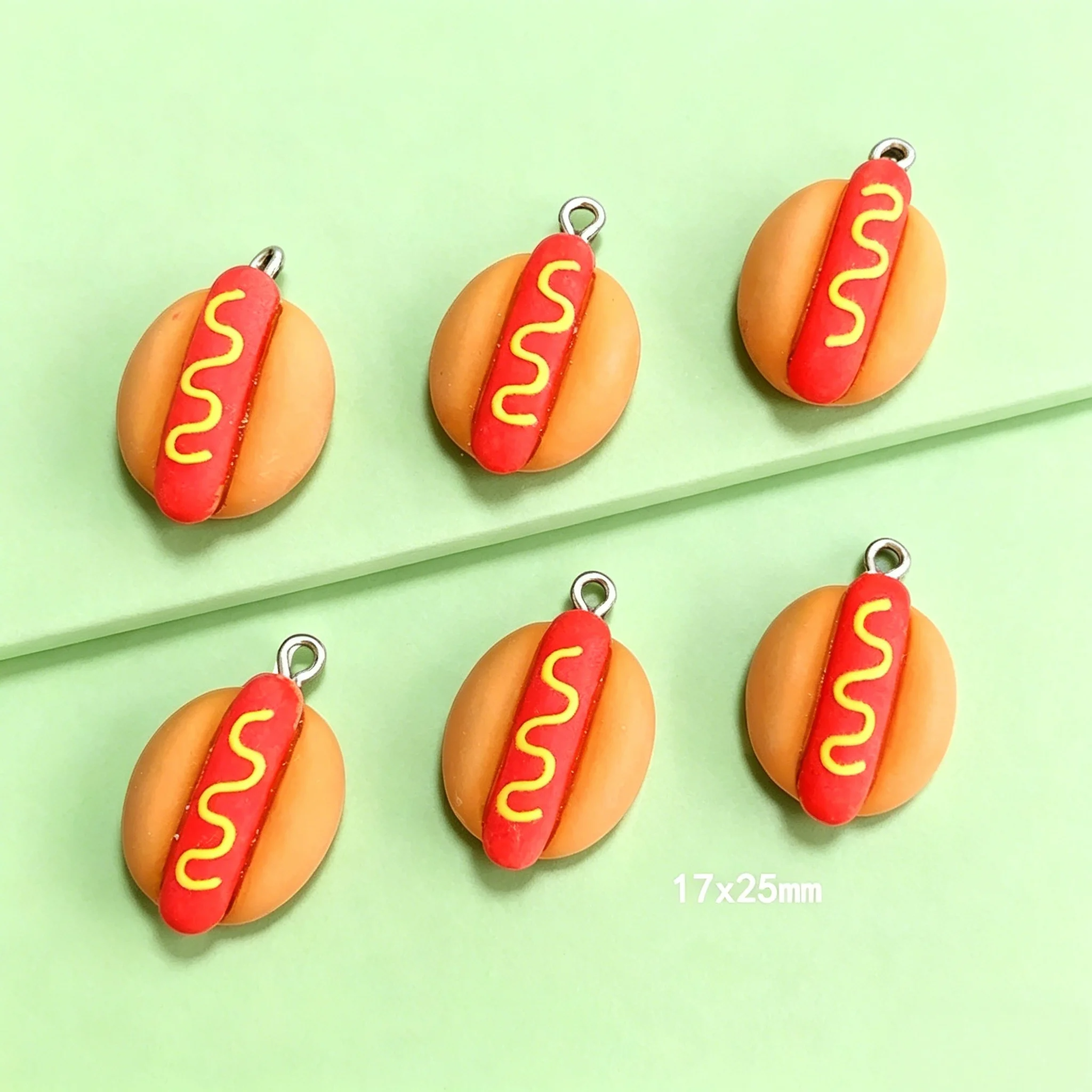 10Pcs Cute Mini Hot Dog Resin  - Resin Craft Projects recensione e prezzo