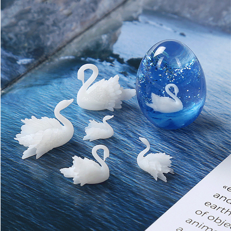 4pcs/lot 3D Micro Swan Landsca - Gold Foil Flakes recensione e prezzo