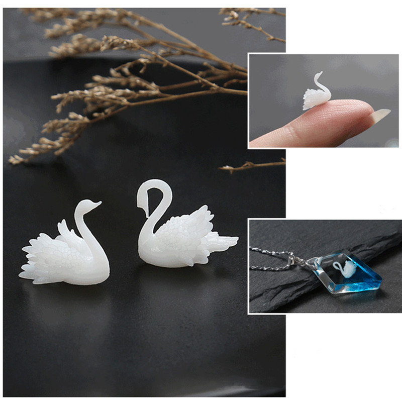 4pcs/lot 3D Micro Swan Landsca - Gold Foil Flakes recensione e prezzo