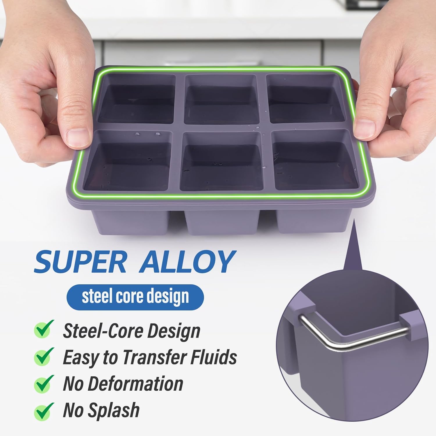 Silicone Ice Cube Tray: 2pack  - Silicone Mold Tray recensione e prezzo