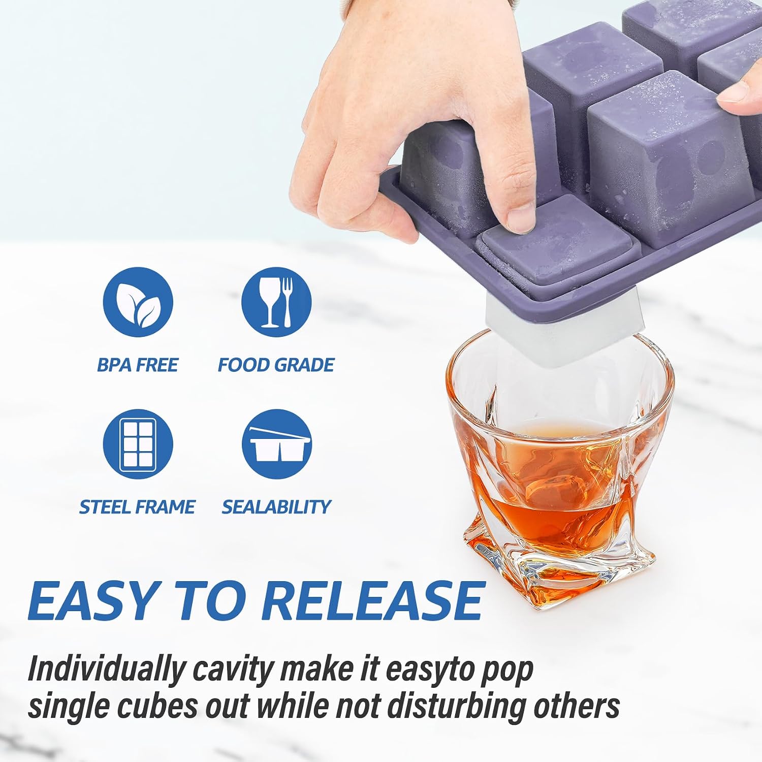 Silicone Ice Cube Tray: 2pack  - Silicone Mold Tray recensione e prezzo