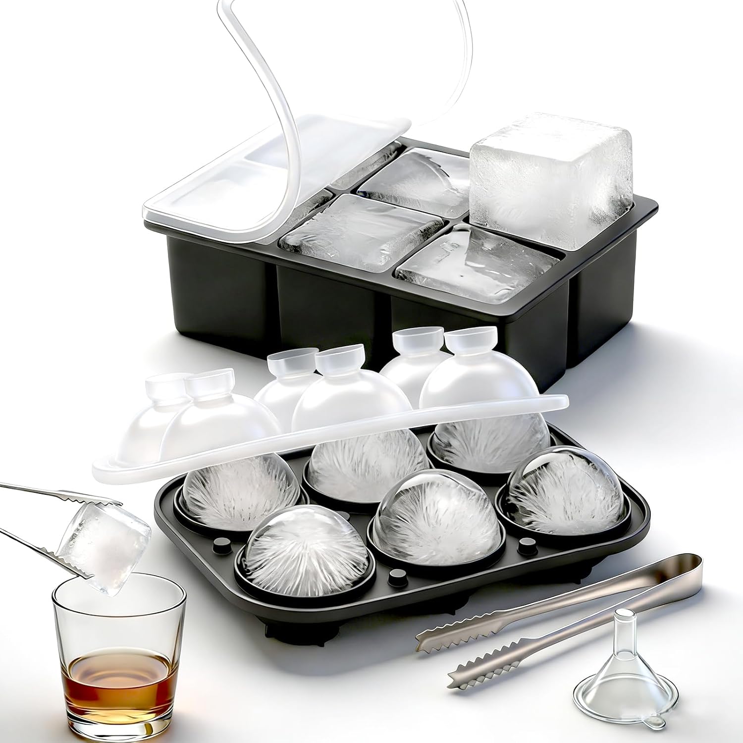 Large Square Ice Molds with Se - Silicone Mold Tray recensione e prezzo