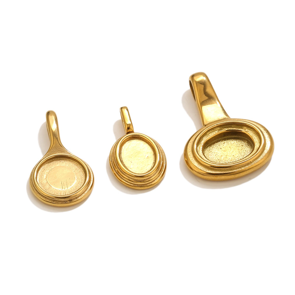 5pcs Stainless Steel Round Ova - Resin Crafts recensione e prezzo