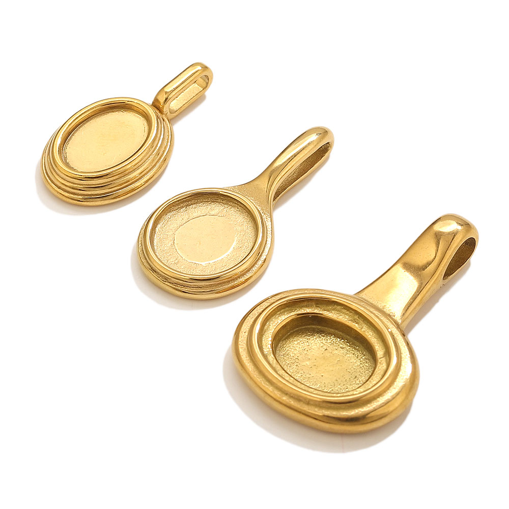 5pcs Stainless Steel Round Ova - Resin Crafts recensione e prezzo