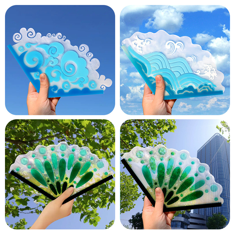 DIY Chinese Folding Fan Silico - Resin Ocean Wave Mold recensione e prezzo