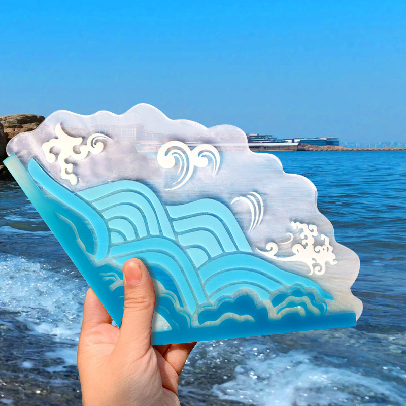 DIY Chinese Folding Fan Silico - Resin Ocean Wave Mold recensione e prezzo