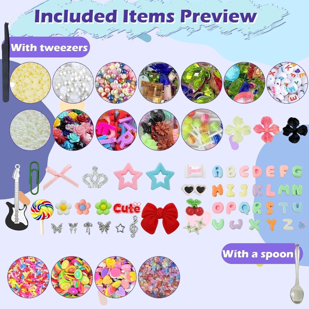 2280Pcs Junk Case Charms Kit,  - Resin Jewelry Kit recensione e prezzo