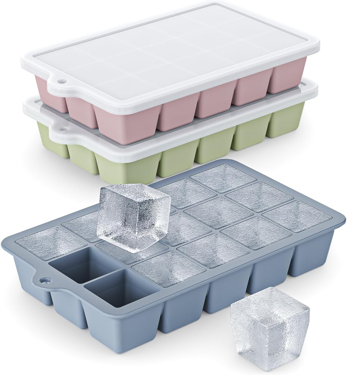 Silicone Ice Cube Tray 3 Pack  - Silicone Mold Tray recensione e prezzo