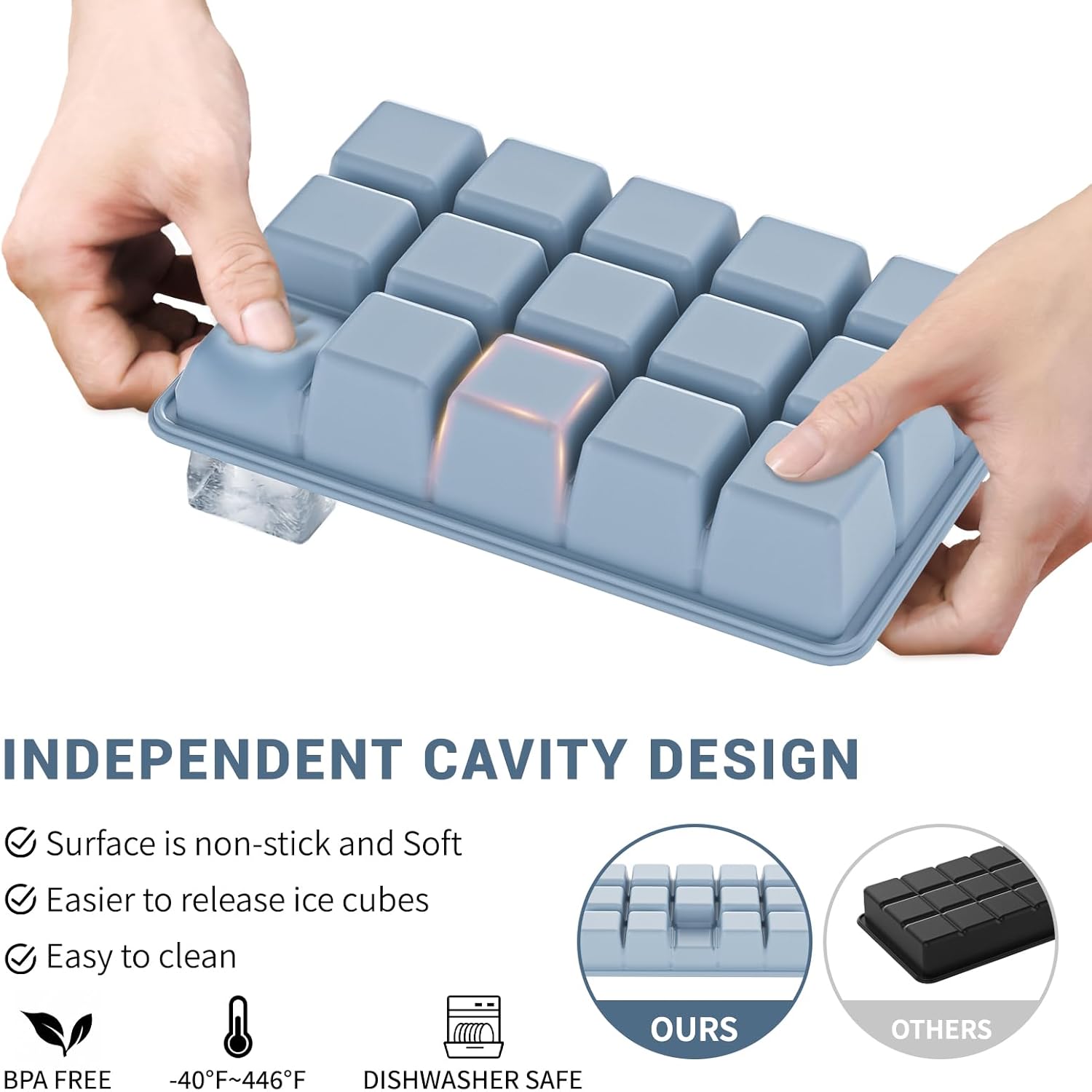 Silicone Ice Cube Tray 3 Pack  - Silicone Mold Tray recensione e prezzo