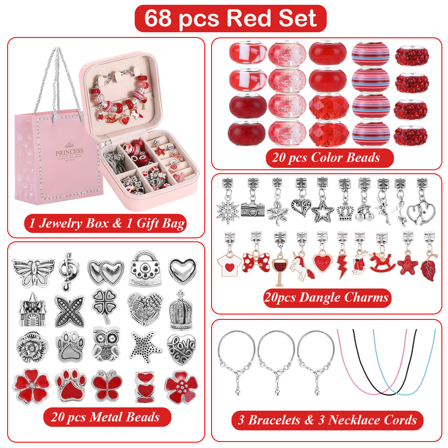 68-Piece Beaded Bracelet Makin - Resin Craft Kit recensione e prezzo