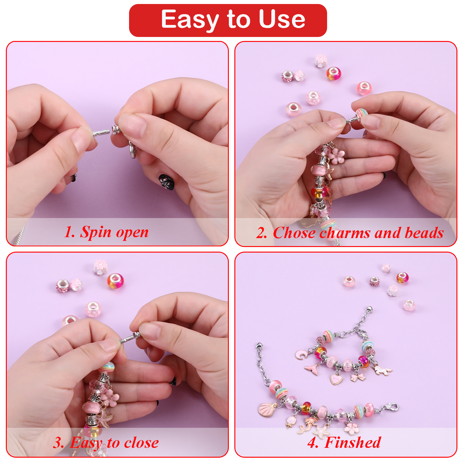 68-Piece Beaded Bracelet Makin - Resin Craft Kit recensione e prezzo