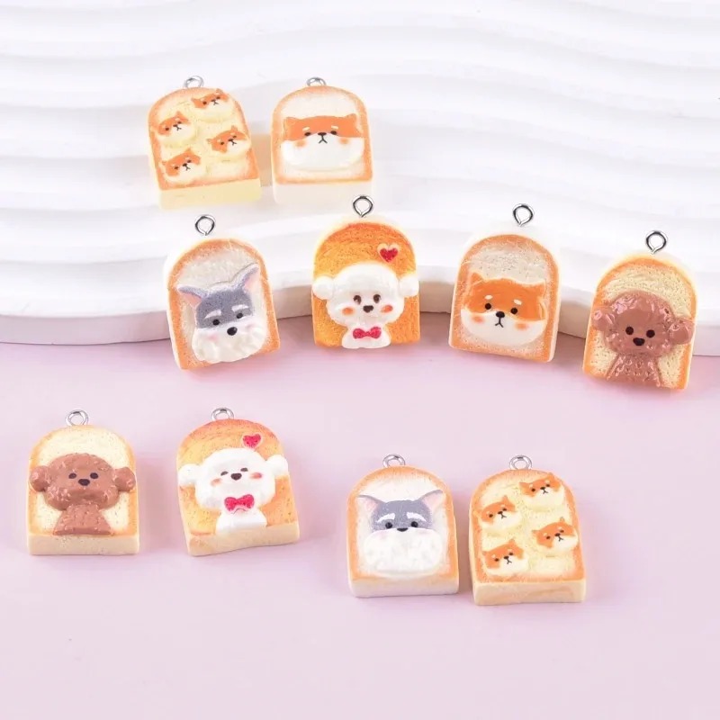 10Pcs Cute Toast Dog Resin Pen - Resin Craft Material recensione e prezzo