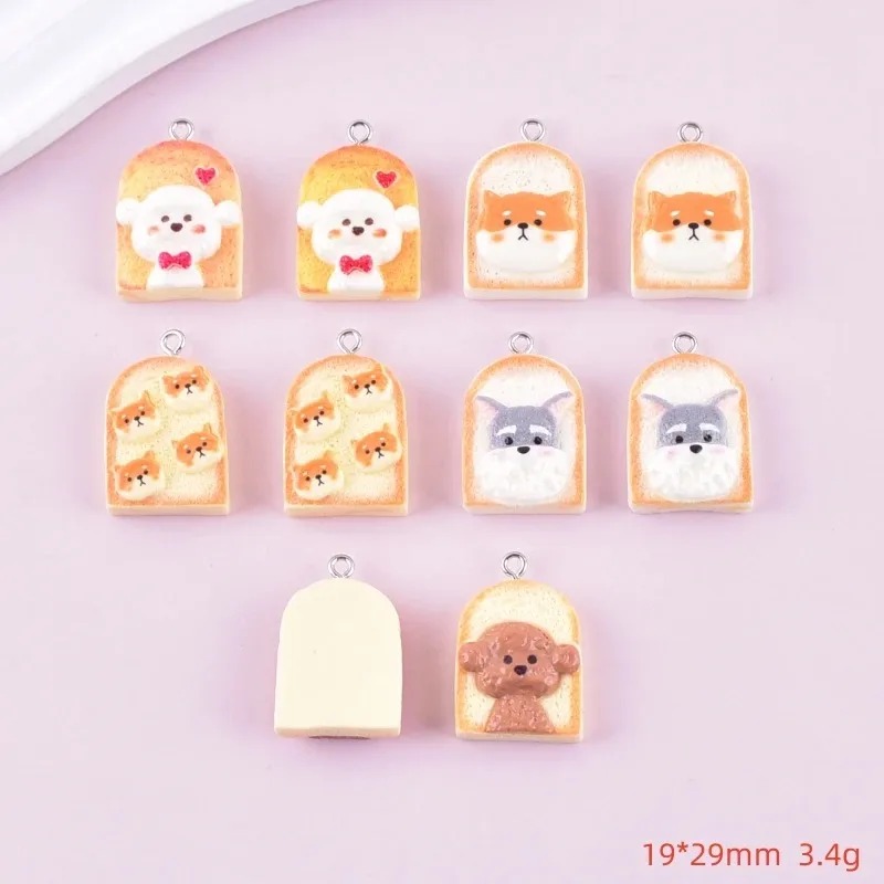 10Pcs Cute Toast Dog Resin Pen - Resin Craft Material recensione e prezzo