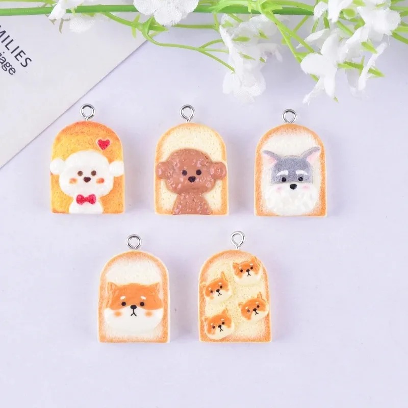 10Pcs Cute Toast Dog Resin Pen - Resin Craft Material recensione e prezzo