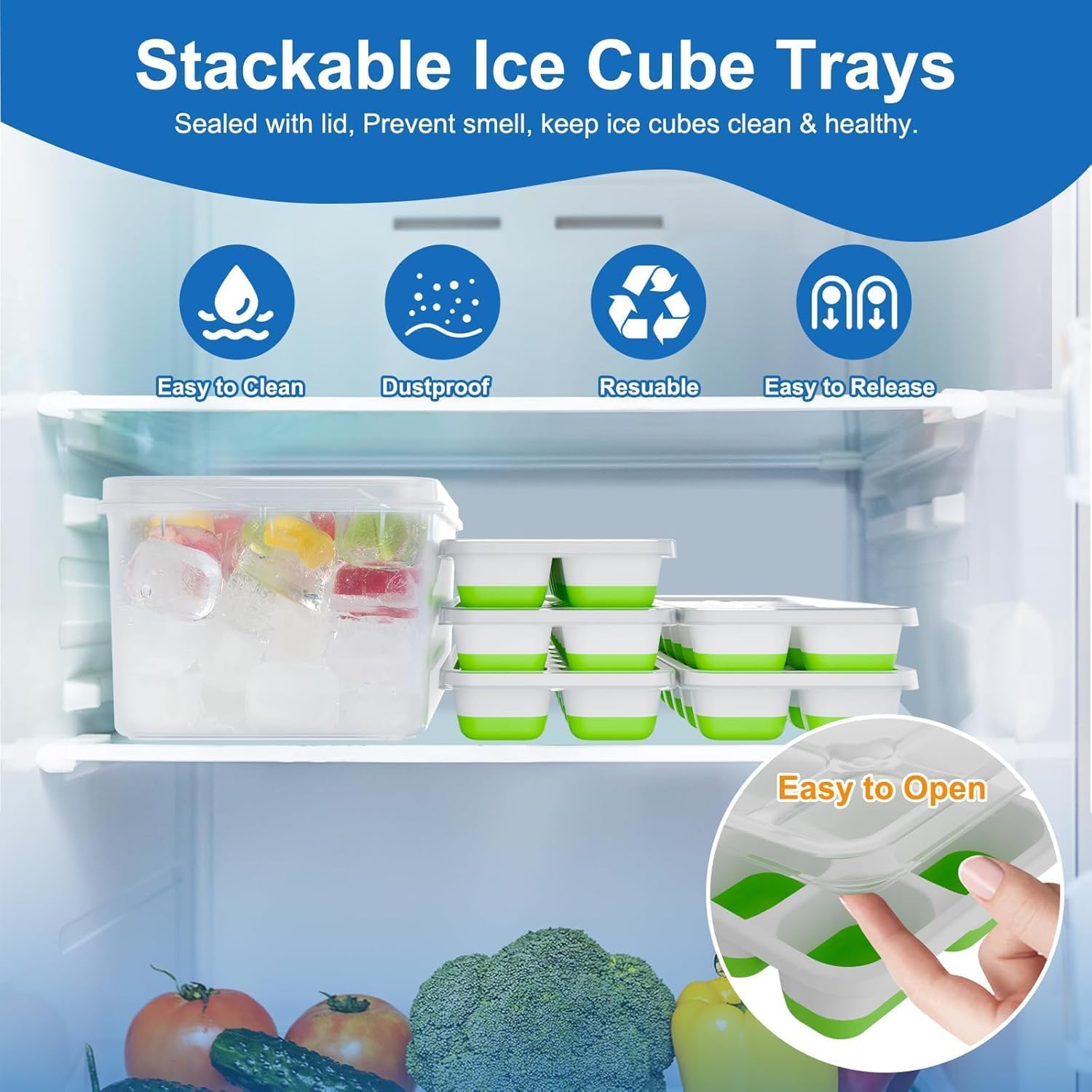 Ice Cube Trays with Lids for F - Silicone Mold Tray recensione e prezzo