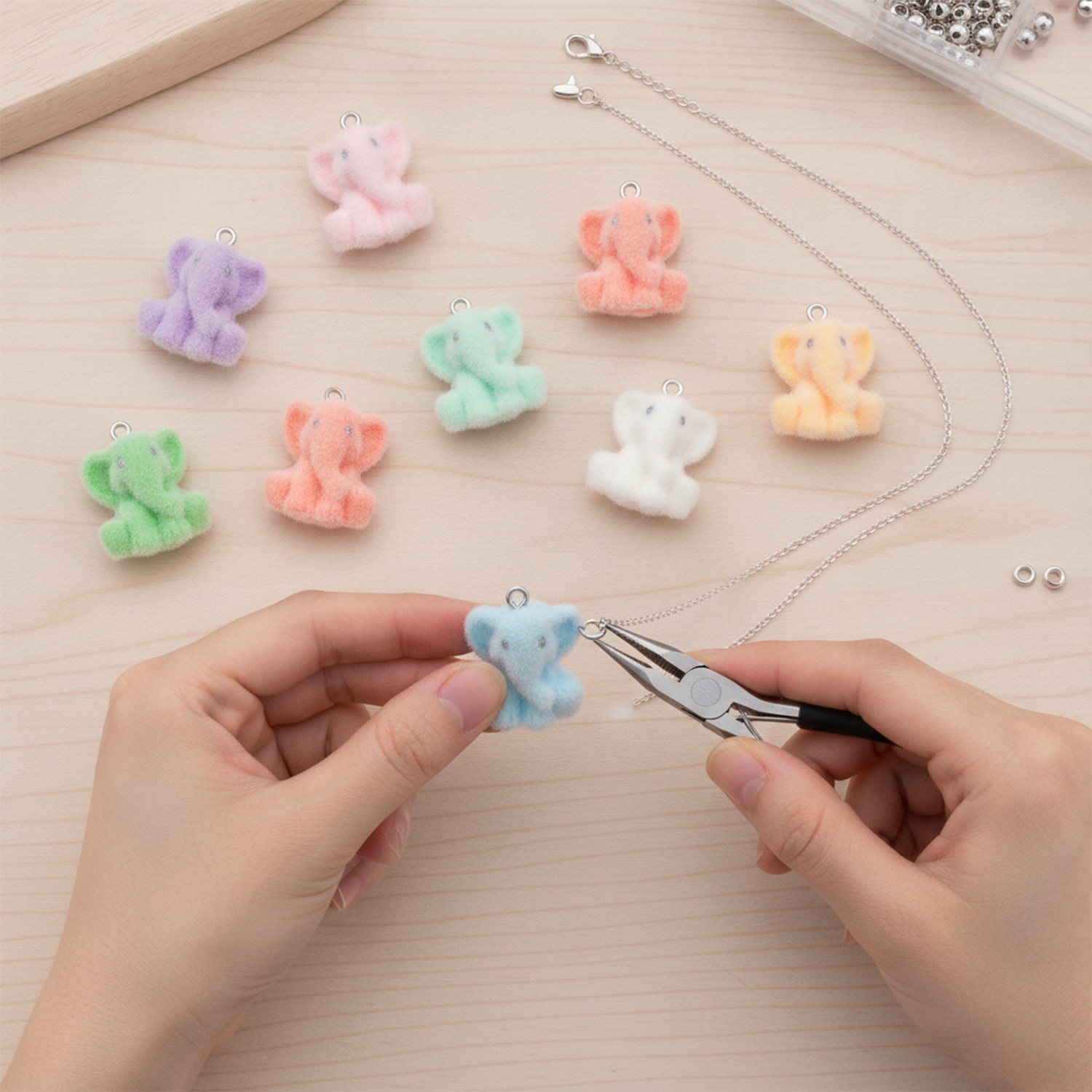2/10pcs Resin Flocking Cute Li - Resin Craft Projects recensione e prezzo