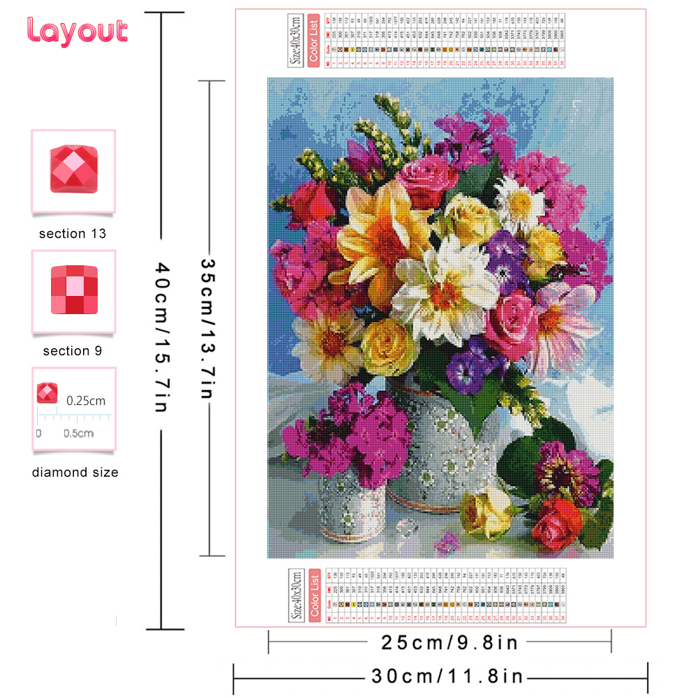 Full Diamond Mosaic Flower 5D  - Resin Craft Kit recensione e prezzo