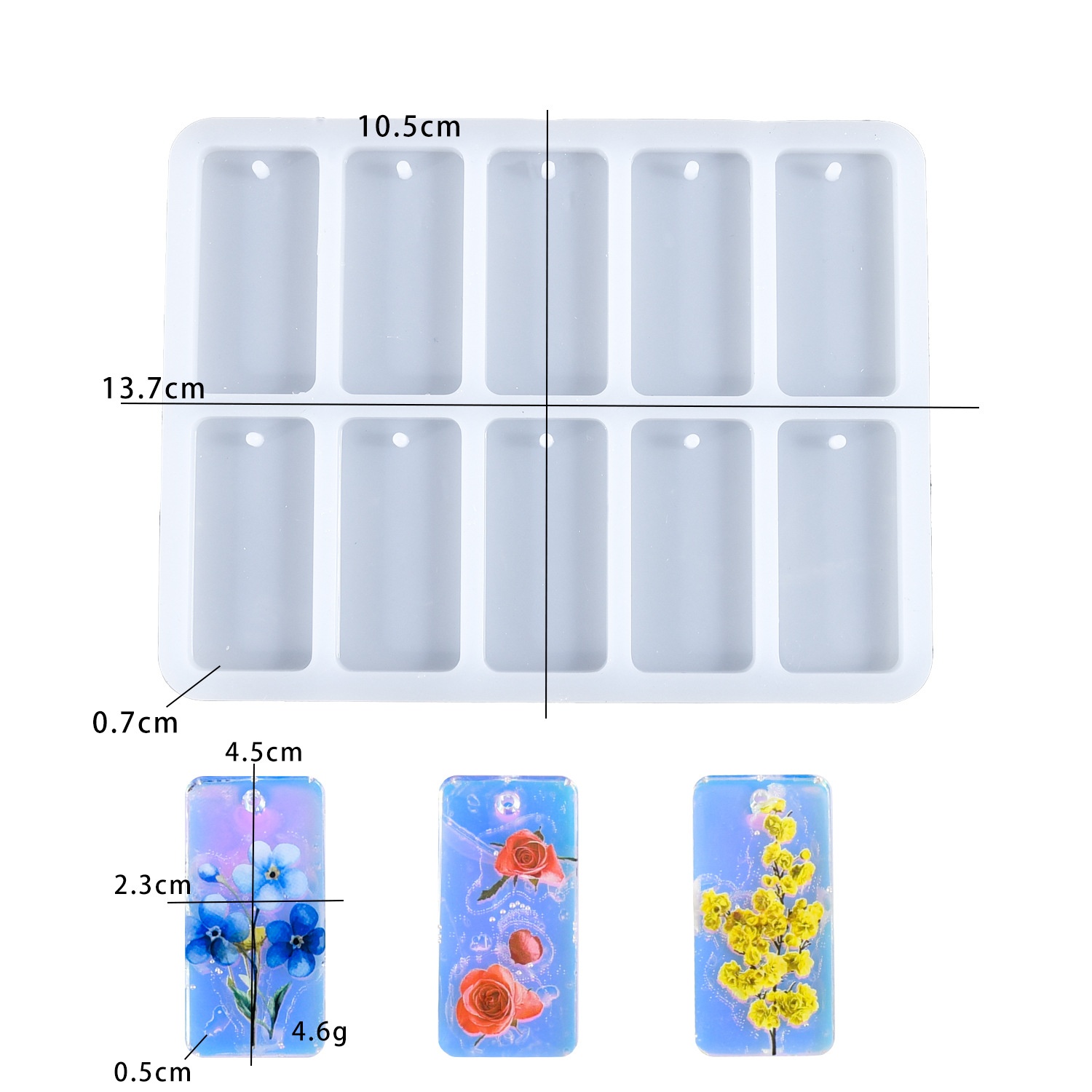 DIY epoxy resin mold 10-connec - Silicone Mold Tray recensione e prezzo