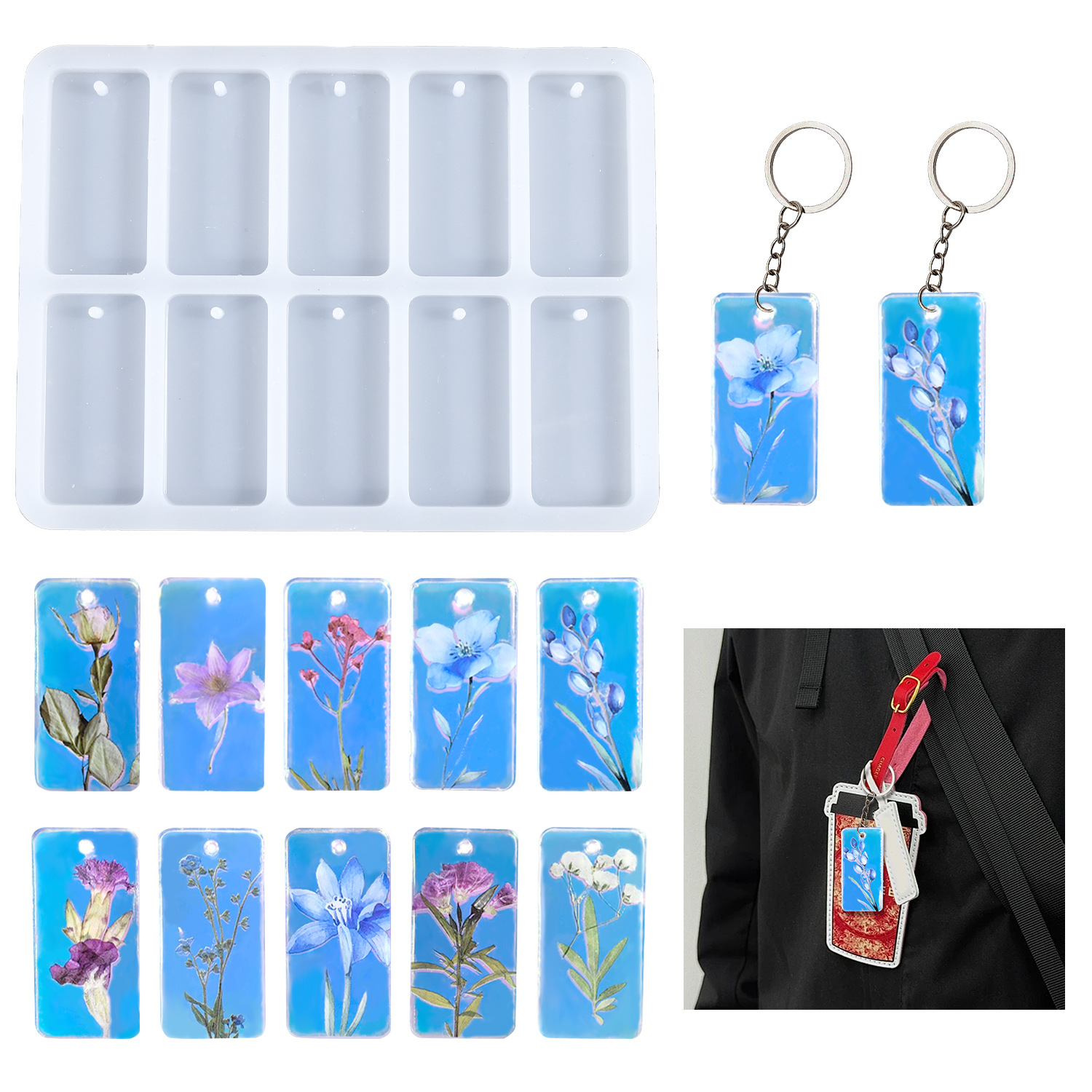 DIY epoxy resin mold 10-connec - Silicone Mold Tray recensione e prezzo