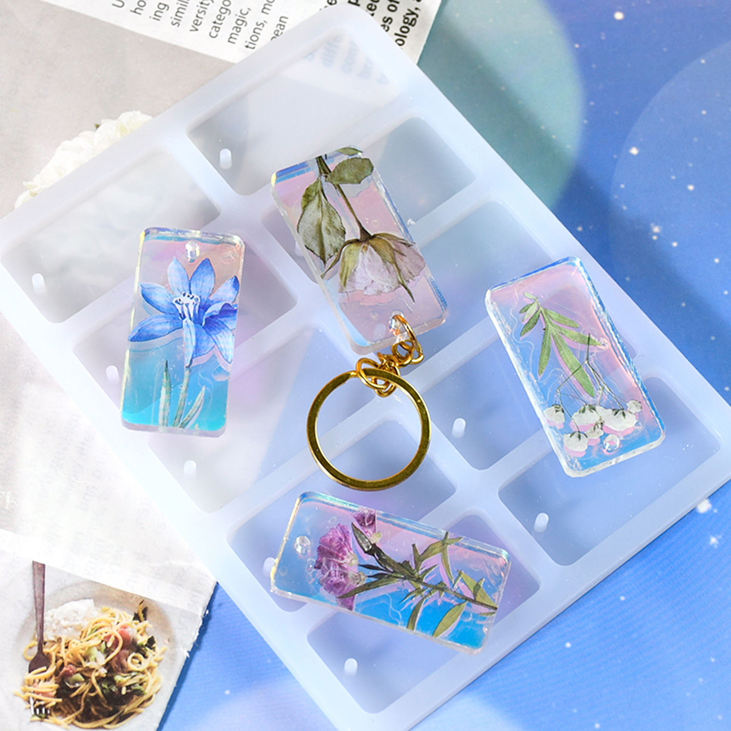 DIY epoxy resin mold 10-connec - Silicone Mold Tray recensione e prezzo