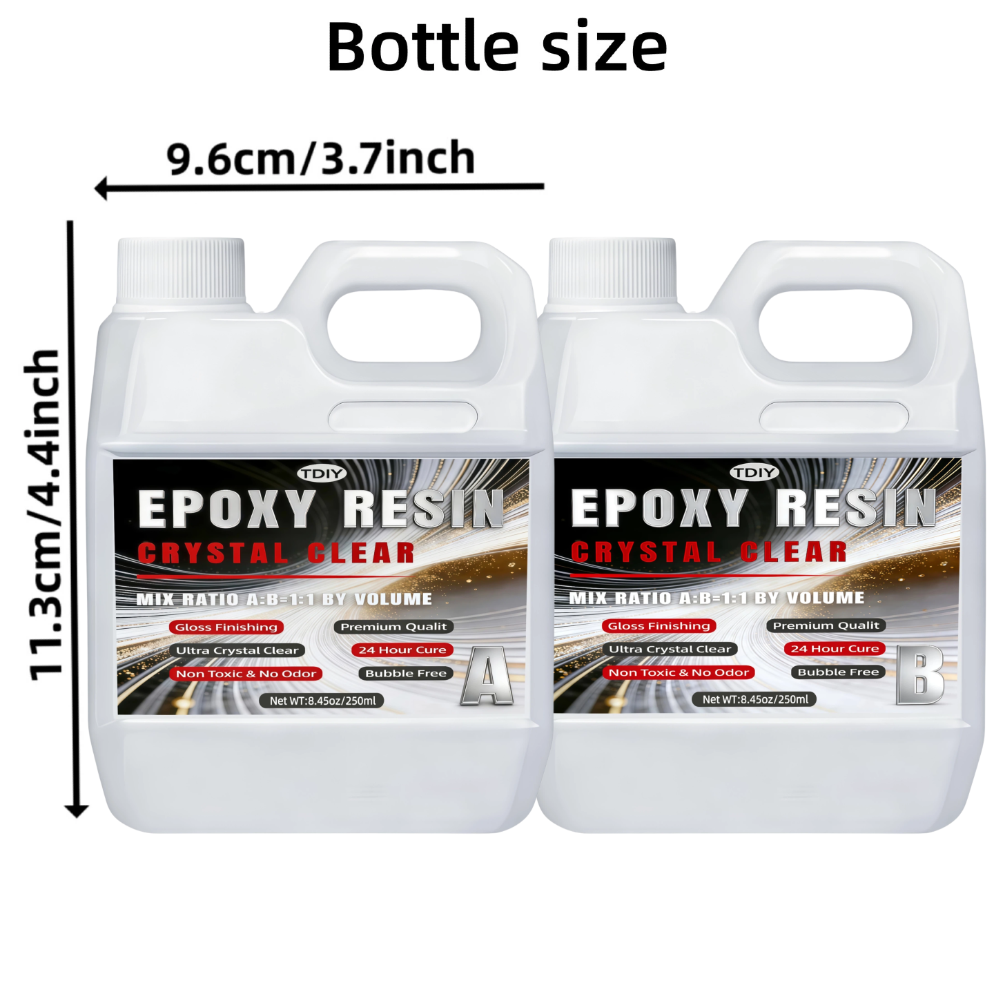 1:1 Crystal Clear Epoxy Resin  - Gold Foil Flakes recensione e prezzo