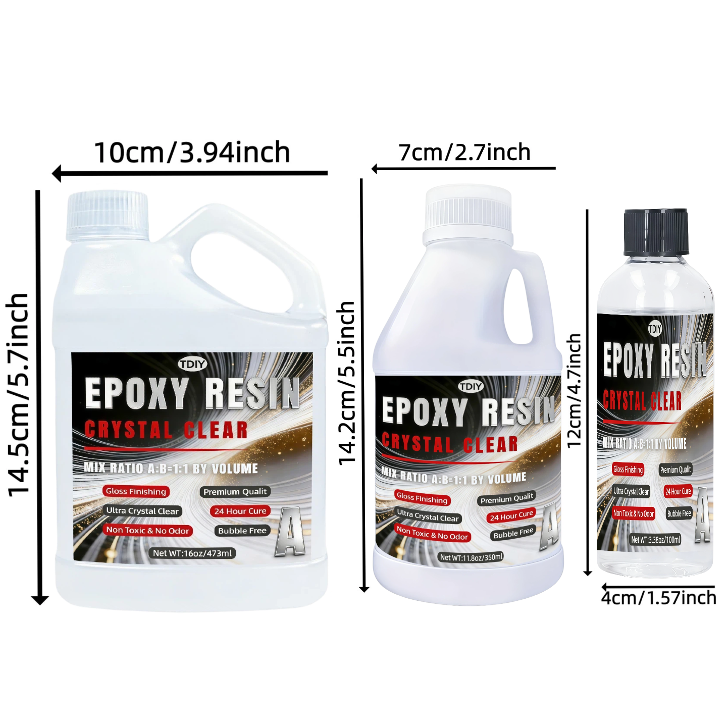 1:1 Crystal Clear Epoxy Resin  - Gold Foil Flakes recensione e prezzo