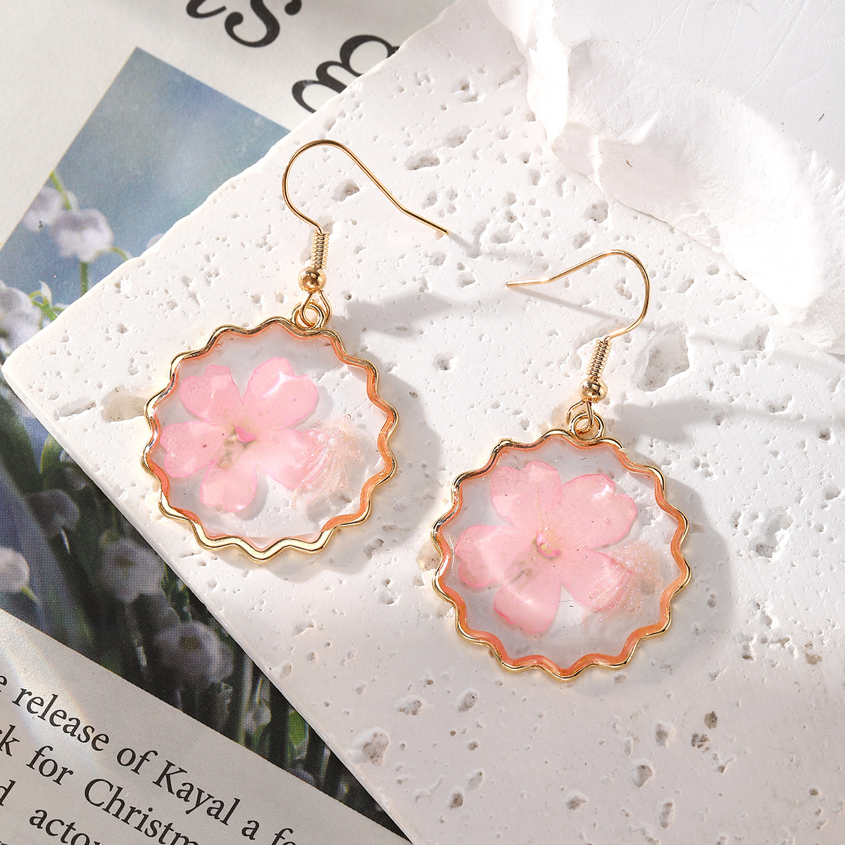 New Dried Flower Dangle Earrin - Dried Flower Bulk recensione e prezzo