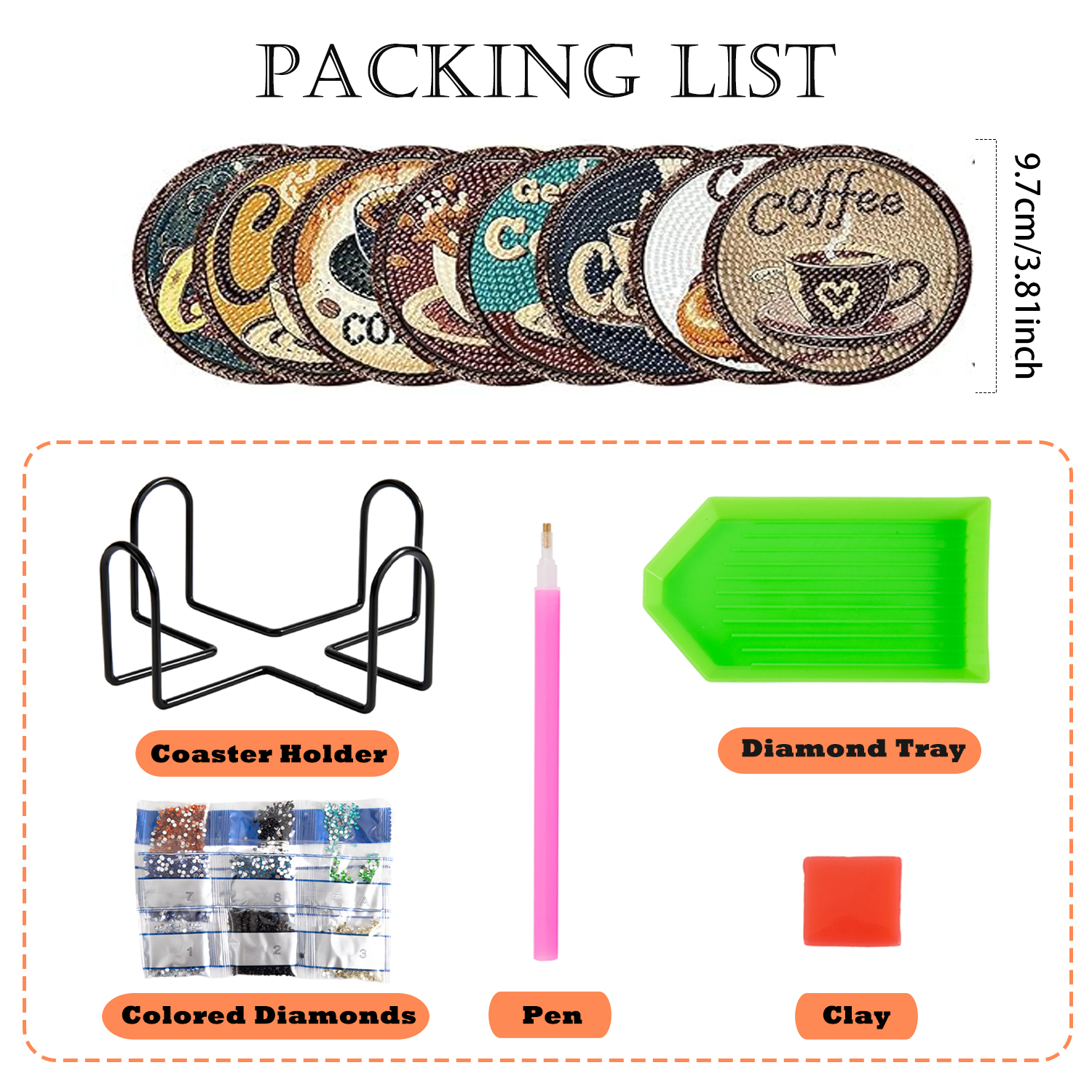 8 Pieces/Set of Diamond Painte - Resin Craft Kit recensione e prezzo
