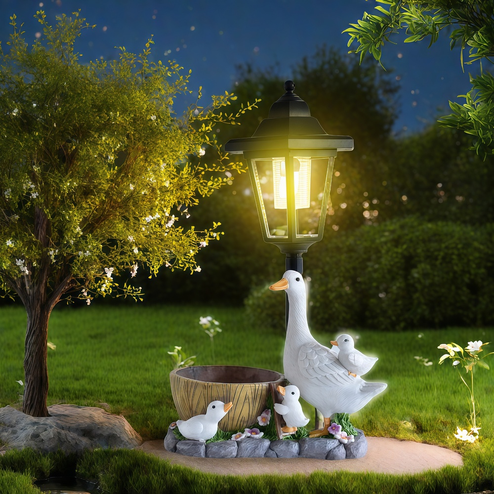 Solar Duck Night Light Garden  - Resin Craft Material recensione e prezzo