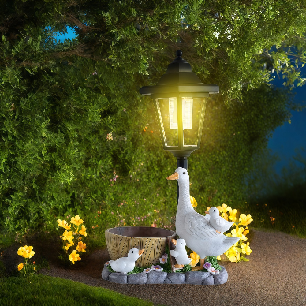 Solar Duck Night Light Garden  - Resin Craft Material recensione e prezzo