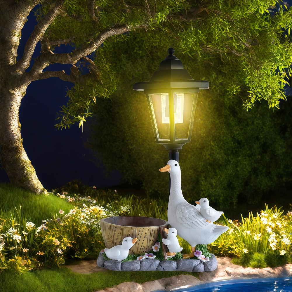 Solar Duck Night Light Garden  - Resin Craft Material recensione e prezzo