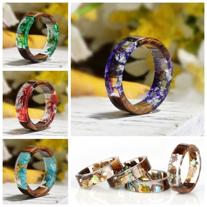 Creative Wooden Resin Ring for - Dried Flower Bulk recensione e prezzo