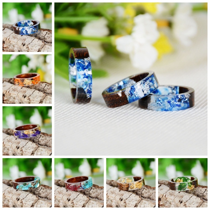 Creative Wooden Resin Ring for - Dried Flower Bulk recensione e prezzo