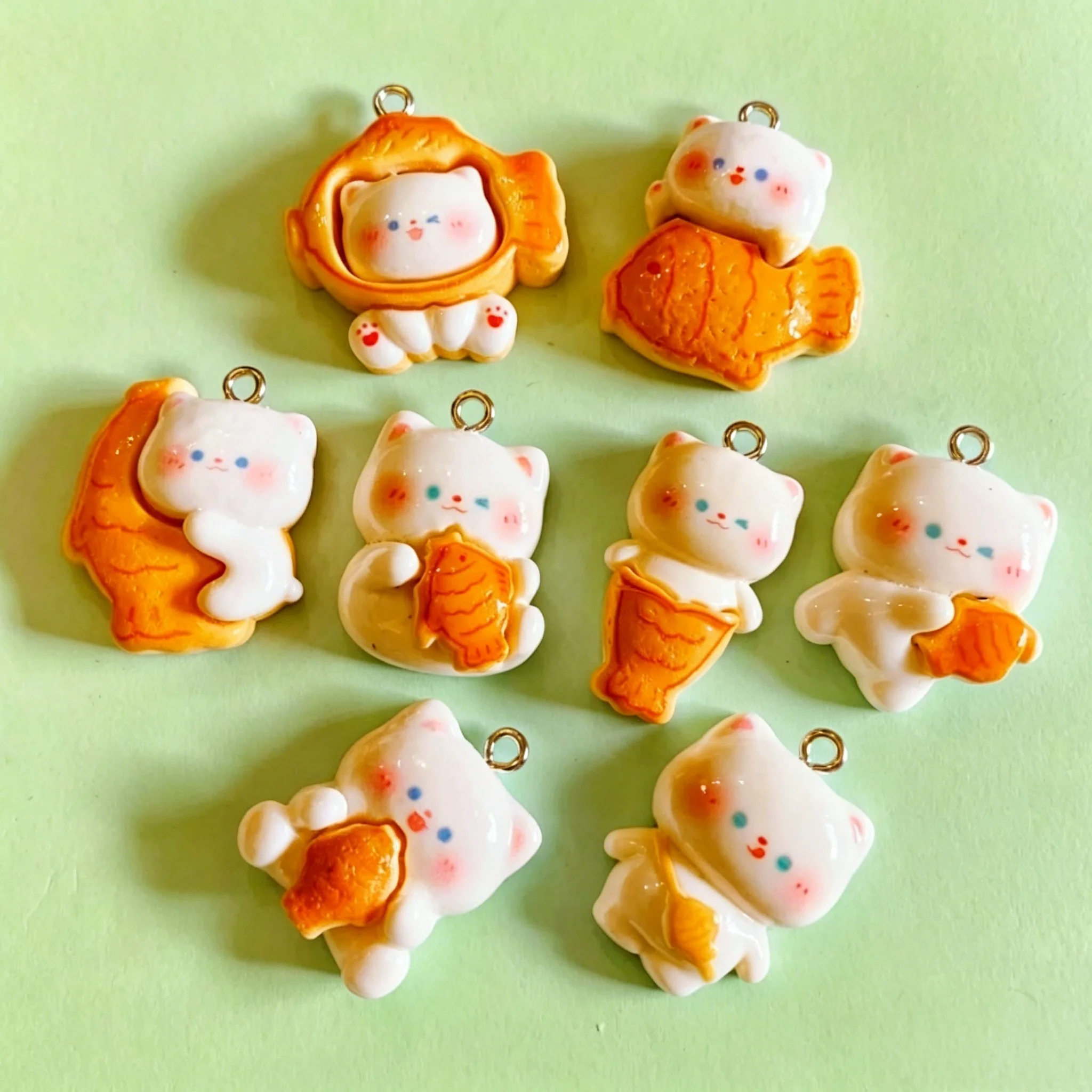 10pcs/lot Cute 3D Taiyaki Cat  - Resin Craft Material recensione e prezzo