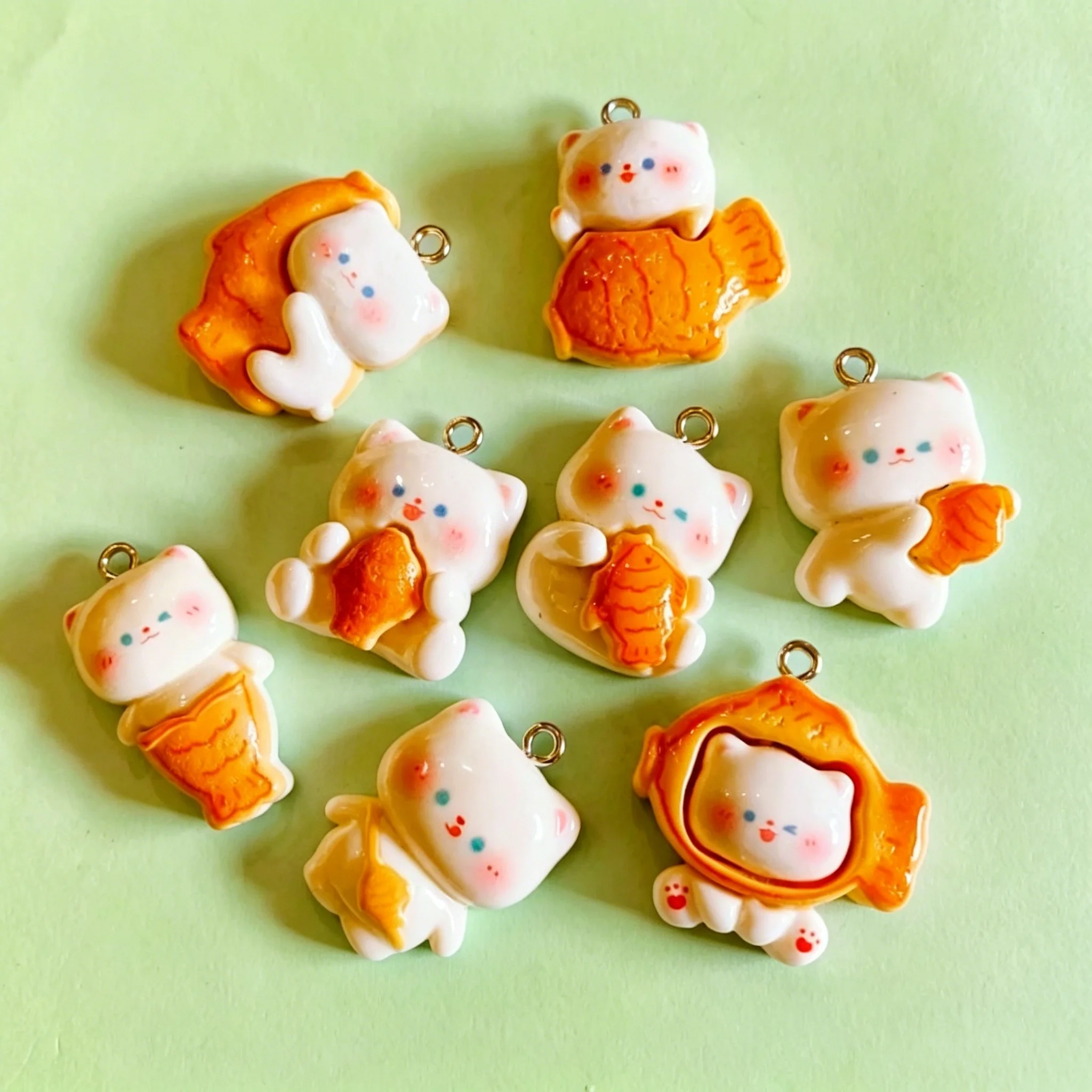 10pcs/lot Cute 3D Taiyaki Cat  - Resin Craft Material recensione e prezzo