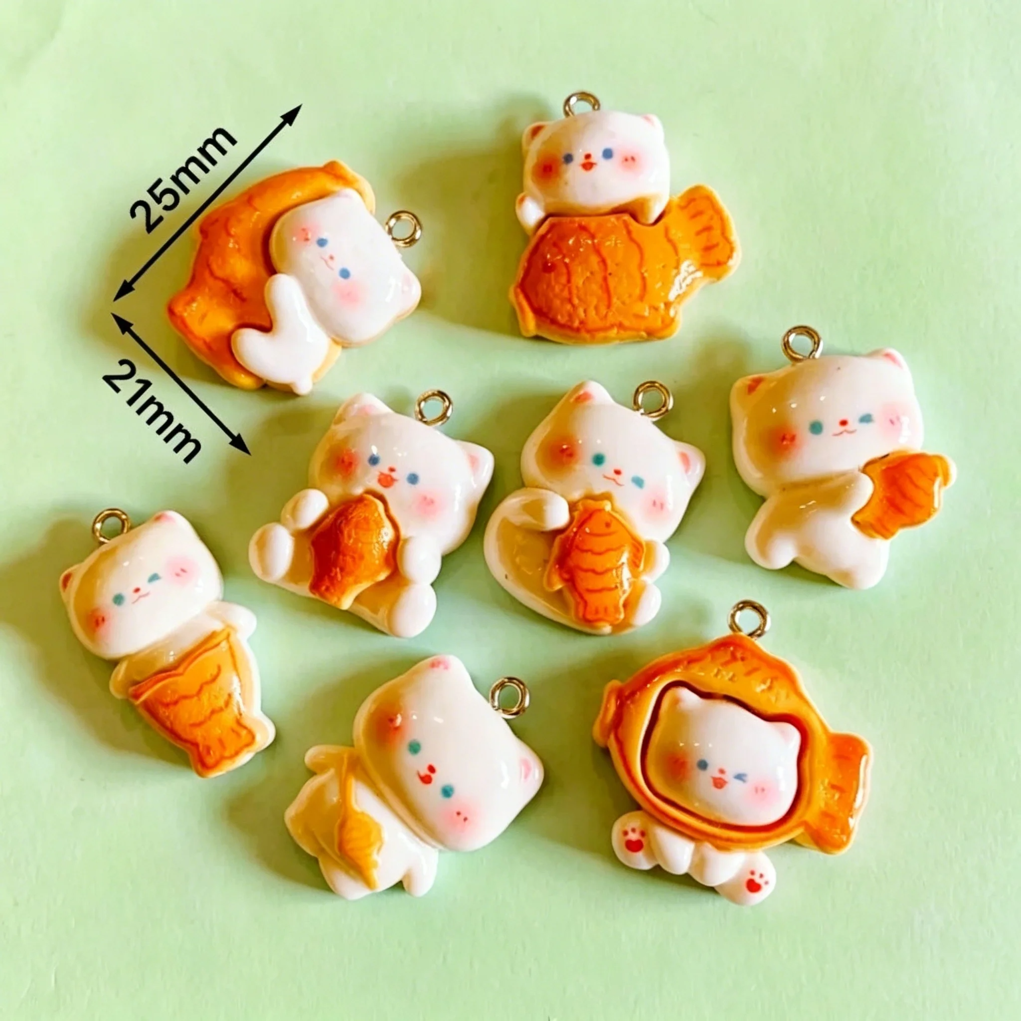 10pcs/lot Cute 3D Taiyaki Cat  - Resin Craft Material recensione e prezzo
