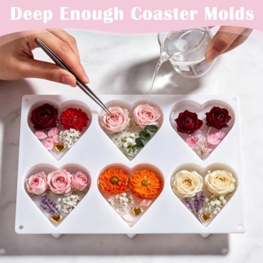 Deep Coaster Resin Molds Silic - Flower Preservation Resin recensione e prezzo