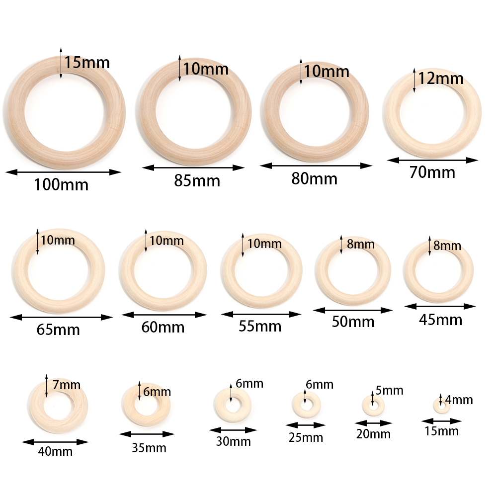 2-10pcs/lot Round Natural Wood - Wood Ring Blank recensione e prezzo